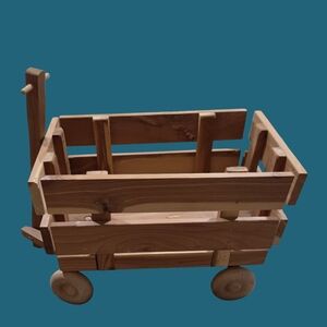 Wooden Toy Wagon for Kids